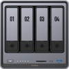 nasync dxp4800 | so ugos pro | intel n100 12th gen intel® quad core™ | 4 bahias (sata) hasta 96tb | 2* m.2 ssd hasta 16tb| 8gb ddr5 (exp. a 16gb) | 2.5gb dual ethernet | hdmi 4k | 2* usb2.0 | 1*usb 3.2gen | 1* usb 3.2gen2 | 1*usb c 3.2gen2 | sd