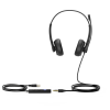diadema usb alámbrica yealink uh34 dual teams c/ almohadillas de cuero compatible con teléfonos ip yealink y computadoras
