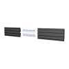 accesorio riel de aluminio con longitud 1000 mm | incluye tapas laterales | compatible con estructura para videowall | diseño modular
