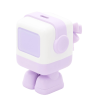 cargador mini ganrobot 30w serie uno | 1 usb c de carga rápida | tecnología gan ii | multiprotocolo pd/qc/scp/fca | carga inteligente | pantalla led | zapato magnético extraíble | thermal guard | color lila.