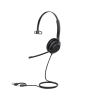 diadema usb yealink uh35 mono teams con cancelación activa de ruido con 2 micrófonos y busylight automático