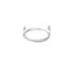 cable de parcheo tx6, utp cat6, diámetro reducido (28awg), color blanco mate, 15 ft