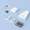 kit amplificador de señal celular 4g / mejora las llamadas convencionales y volte / soporta los datos de las tecnologías 2g, 3g y 4g de telcel, at&t y movistar / cubre hasta 600 m2.