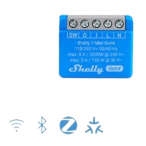 mini interruptor inteligente con wi fi 2.4 / contacto seco /1 canal 8a, 110 240v / compatible con asistentes de voz