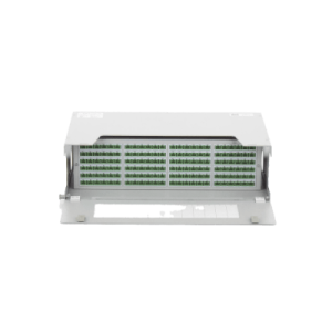 distribuidor de fibra Óptica para 144 empalmes, con 144 acopladores sc/apc y 144 pigtails, 19", 5 ur