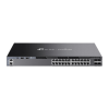 switch omada l3 sdn administrable / 24 puertos gigabit y 4 puertos sfp+ / funciones rip, vrrp, servidor dhcp / administración centralizada omada / fuente redundante