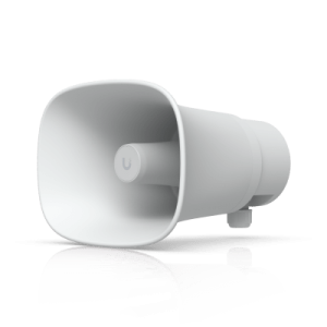 unifi protect ai horn speaker, altavoz ip 120 db, poe+, alerta ai avanzada, montaje pared, esquina y poste, ip66