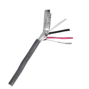 cable multiconductor cmr shielded 3c/18 awg / blindaje cinta maylar aluminizada + dren / cubierta pvc riser antiflama / 300v / 105°c / ul 444 y ul 1666 / para control de acceso y comunicaciones