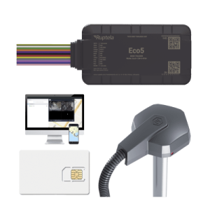 kit dispositivo de rastreo vehicular/ sensor nivel de combustible cableado / conectividad lte cat1 y lte m / ble 5.0 / gnss u blox / carcasa ip54 / batería interna de respaldo / detecta interferencias / incluye: epcomgpscode, td6001000 y sim500mb2y