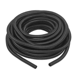 manguera hermética flexible tipo polytuff no metálica, negra de 3/4", 100 pies. uso comercial/industrial.