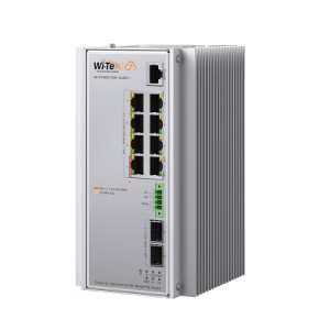 switch industrial administrable gigabit con 2 puertos poe bt + 6 puertos poe af/at o 24 v pasivo + 2 sfp gigabit, 240 w