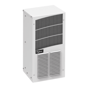 aire acondicionado compacto para exterior, uso en gabinetes de telecomunicaciones de grado industrial, frío t20, 2000 btu, 115 vca, de acero, color negro