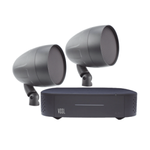 kit amplificador vssl a1x | 2 bocinas acoustiscape truaudio modelo as2t | ip66