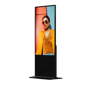 pantalla de 55" 4k para publicidad digital / base para piso (totem) / gestión de contenido y control centralizado