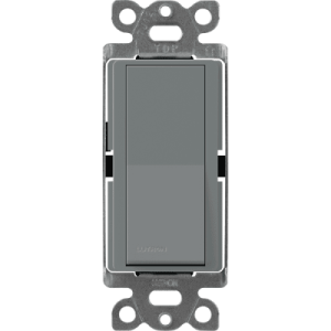 interruptor claro, 3 hilos, 15a, color gris