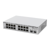 switch mikrotik con 16 puertos gigabit ethernet / 2 puertos sfp+ 10g / filtrado mac y vlans / swos configuración web