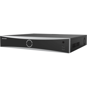 nvr 32 megapíxel (8k) / 32 canales ip / 16 puertos poe+ / acusense / anpr / conteo de personas / reconocimiento facial / 4 bahías de disco duro / soporta pos / alarmas i/o