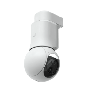 cámara unifi protect g6 ptz color blanco, doble lente 4k, zoom híbrido 10x, motor ai multi tops, visión nocturna ir 30m, audio bidireccional, protección ip66, resistencia al vandalismo ik04