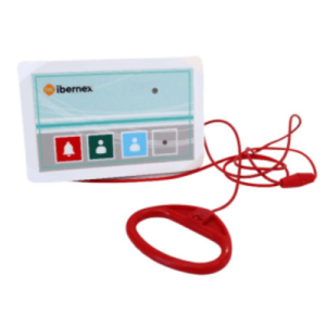 terminal inalámbrico de baño / botón de alarma / botón de presencia / botón de médico / ip65 / transmisión 400 metros (linea de vista) / protocolo pocsag / alarma acústica luminosa