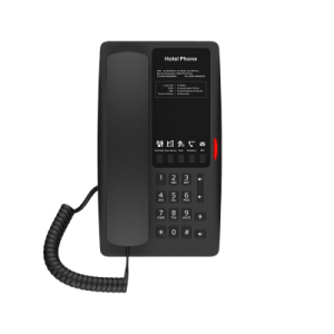 teléfono ip wi fi para hotelería, puerto usb a para carga, 5 teclas programables para servicio rápido (hotline), plantilla personalizable con poe