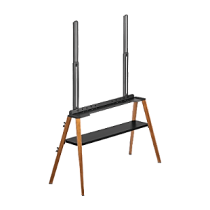 soporte de tv easel studio tv floor stand | compatible vesa 200x200 a 600x400 | para pantallas de hasta 75 pulgadas | capacidad de peso 40 kg | altura ajustable 905 2590 mm | incluye cable anti caída