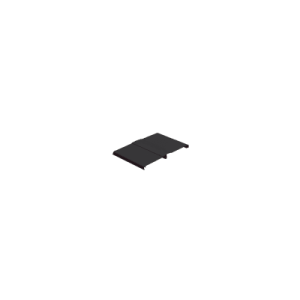 tapa con bisagra a presión para canaleta fiberrunner™ fr12x4bl6, de pvc rígido, color negro, 1.8 m de largo