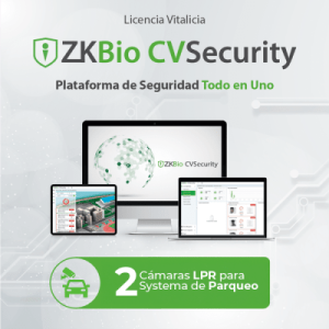 licencia para zkbio cvsecurity para modulo de estacionamiento de 2 carriles con camara de reconocimiento de placas