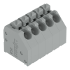 bloque terminal pcb 250 series / clavija a presión 1.5 mm² / espaciado de patas 3.5 mm / 8 polos / push in cage clamp / gris