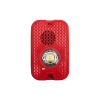 sirena con lámpara led estroboscópica / a 2 hilos / montaje en pared / 16 a 24 vcd / configuración estroboscópica seleccionable / texto en inglés / color rojo / uso exterior