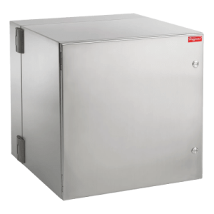 gabinete industrial protek de puerta sólida, protección nema tipo 4/4x/12, abatible, fabricado en acero inoxidable ss304, 12 ur, color gris claro