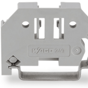 tope de cierre sin tornillos / ancho 6 mm / para carril din 35 x 15 y 35 x 7,5 / gris / sin herramientas / compatible din en 60715 / placas de fijaciÓn