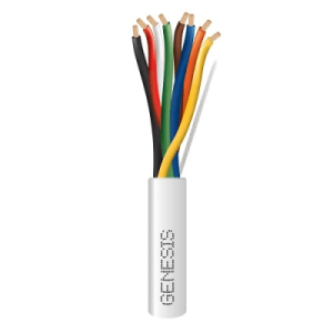 carrete de 305 metros / cable de cobre / 8 x 18 awg / plenum / para interior / color blanco / para aplicaciones de alarmas de intrusión/control de acceso/ automatización / interfonos y tv porteros