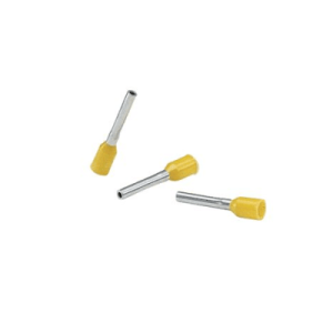 ferrule aislado pan term para cable 18 awg, largo 12mm, din color amarillo. paquete 500 piezas
