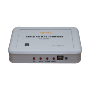 traductor universal somfy connect, integre somfy con el sistema de control de iluminación radiora2 de lutron.