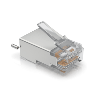 paquete de 100 conectores rj45 blindados diseñados para cables ethernet uisp (uisp cable pro y cable carrier)