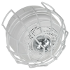 protector de rejilla anti vandalismo y golpes accidentales, color blanco, para sirenas/estrobos/bocinas system sensor, montaje en superficie en techo, 8.55"altox8.55"anchox6.23"profundidad