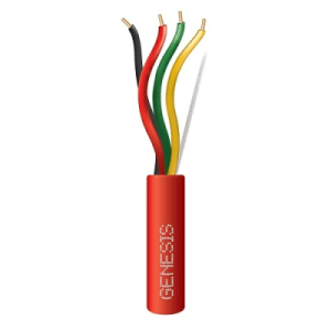 bobina de 305 metros de alambre / 4 x 18 awg / riser / tipo fplr cl3r / resistente al fuego / color rojo / para sistemas contra incendio o sistemas de evacuación