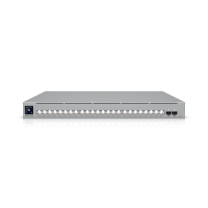 unifi switch usw pro xg 24 poe / capa 3 / 24 puertos poe+++ (16 × 10 gbe, 8 × 2,5 gbe) + 2 puertos sfp28 25 g / 720 w poe total