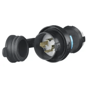 enchufe con bloqueo de media vuelta industrial y cubierta hermética de 30 a 250 v ca / 3 polos 4 hilos / nema l15 30p.