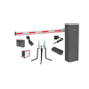 kit completo barrera izquierda xbs con corona led / brazo iluminado de 5m / incluye sensor de masa, transformador, lazo magnético, ancla, fotoceldas y 2 controles inalámbricos
