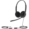 diadema alámbrica yhs34 dual de yealink qd a rj9 con almohadillas de esponja