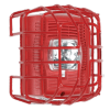 protector de rejilla anti vandalismo y golpes accidentales, color rojo, para sirenas/estrobos/bocinas system sensor, montaje en superficie, 7.49"altox6.74"anchox6.09"profundidad