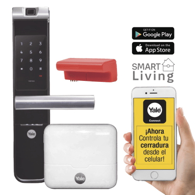 kit cerradura con manija ymf40a y hub, apertura por, código, biometría y apertura por smartphone, para puertas de 35 a 90 mm de espesor kit cerradura con manija ymf40a y hub, apertura por, código, biometría y apertura por smartphone, para puertas de 35 a 90 mm de espesor