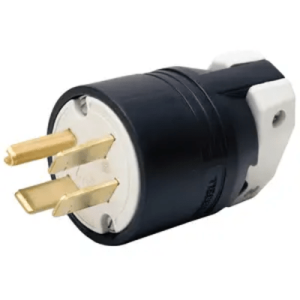 receptáculo de media vuelta industrial 30 a 250 v ca 2 polos 3 hilos (nema l6 30r) color negro.