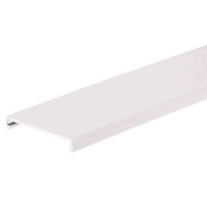 tapa para canaleta ranurada, de 31.8 mm de ancho, 1828.8 mm de largo, color blanco