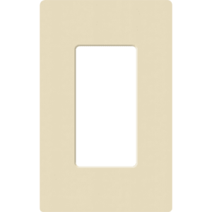 placa de pared 1 espacio, para atenuador (dimmer), apagador ó control remoto inalámbrico lutron.
