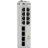 switch industrial ekit / 8 puertos gigabit + 2 sfp + 2 sfp+ / montaje en riel din / fuente redundante 1+1 : 9.6 a 50 vcd / libre de licenciamiento / gestión gratuita desde la nube