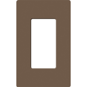 placa de pared 1 espacio, para atenuador (dimmer), apagador ó control remoto inalámbrico lutron.