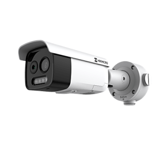 cámara bullet bi espectro térmica y Óptica / 5mp Óptico + 160×120 térmico / detección humana 100m y vehicular 300m / alarma temperatura 20°c a 150°c / detección incendios y fumar / ip6