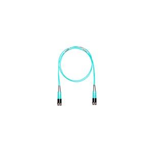 jumper de fibra Óptica multimodo 50/125 om4, sc sc duplex, ofnr (riser), color aqua, 3 metros